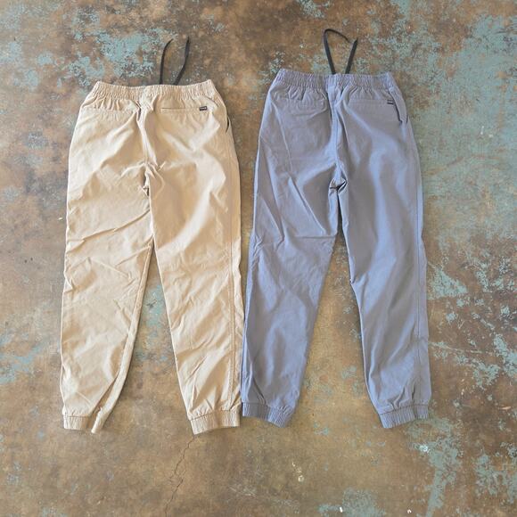 Hurley Boys Performance Jogger Lot of 2 Size 14/16 Khaki Gray Pants Active - Picture 8 of 10